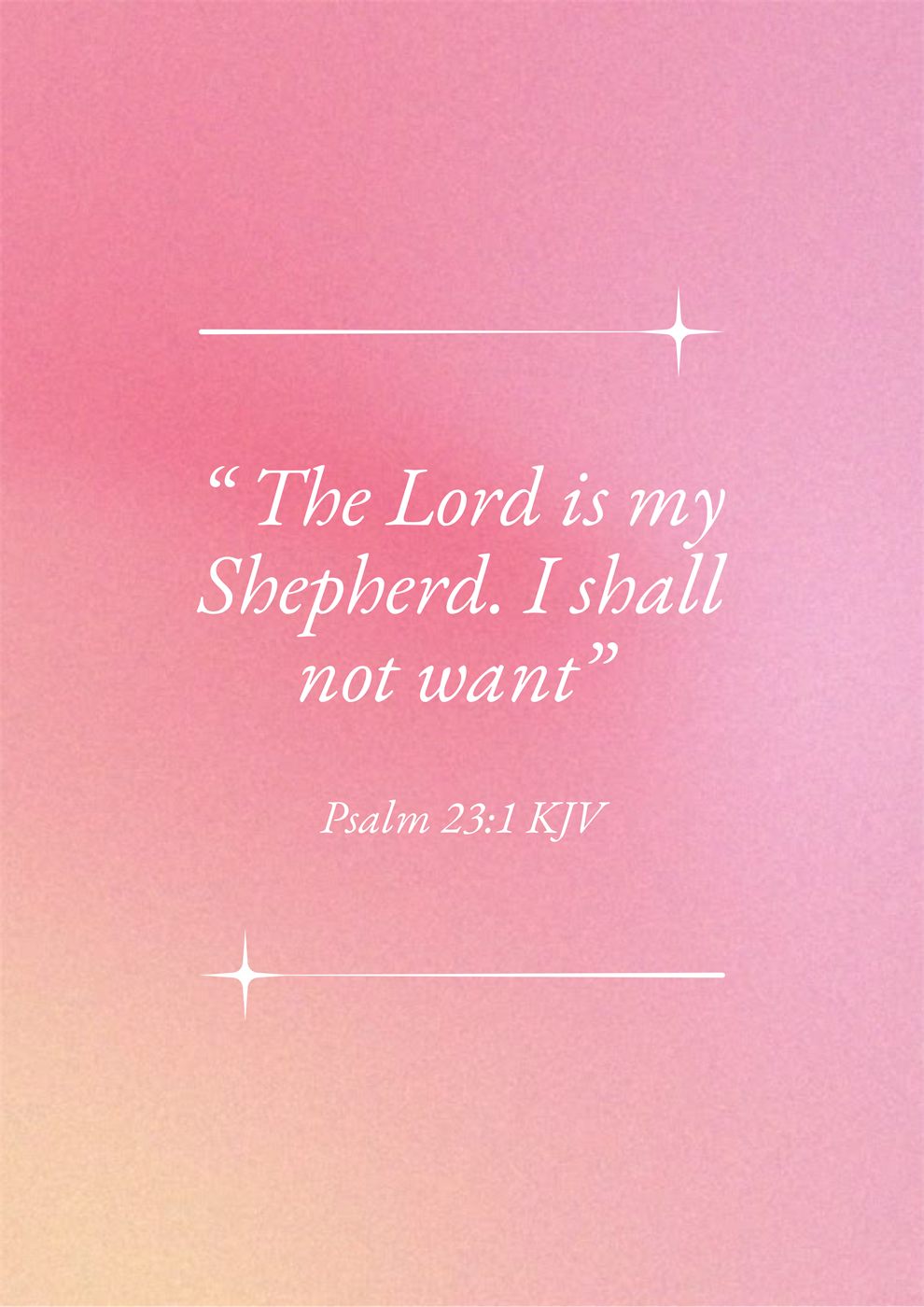 Psalm 23:1 metal print