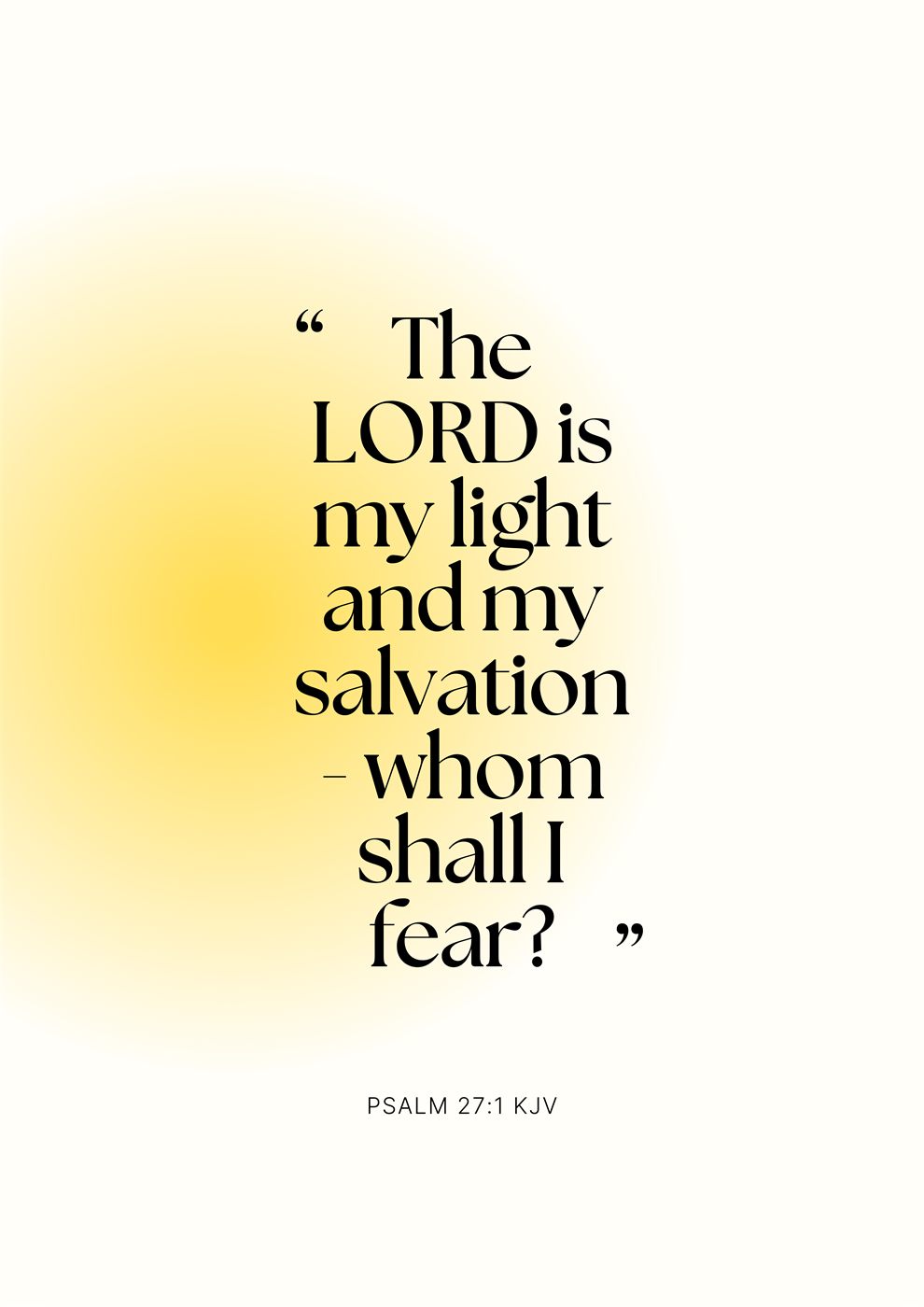 Psalm 27:1 metal print
